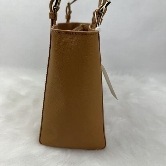 Tory Burch Emerson Small Buckle Tote Shoulder Bag In Leather Brown NWT - Picture 3 of 9